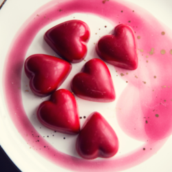 White Praline Heart